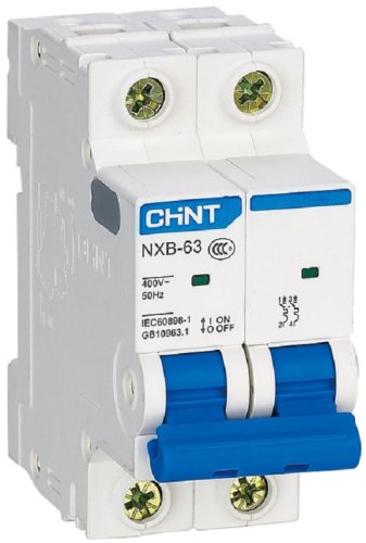 Выключатель автоматический CHINT NXB-63S 2п 6А D 4.5кА картинка